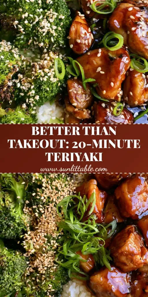 Teriyaki Chicken With Broccoli: The Ultimate Glossy Stir-Fry Guide 4 Top-down view of Teriyaki Chicken With Broccoli in a stone bowl with charred florets and glossy sauce. (Teriyaki Chicken With Broccoli)