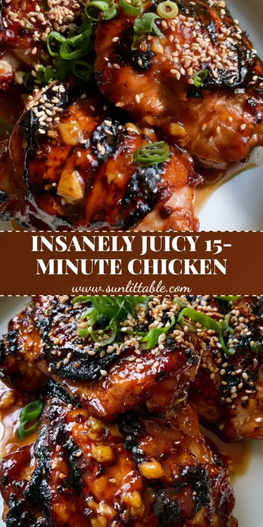Honey Garlic Grilled Chicken Thighs Recipe: The Ultimate Sticky Amber Glaze 4 A stack of three honey garlic grilled chicken thighs with dark grill marks and a shimmering amber glaze on a white plate. (honey garlic grilled chicken thighs recipe)