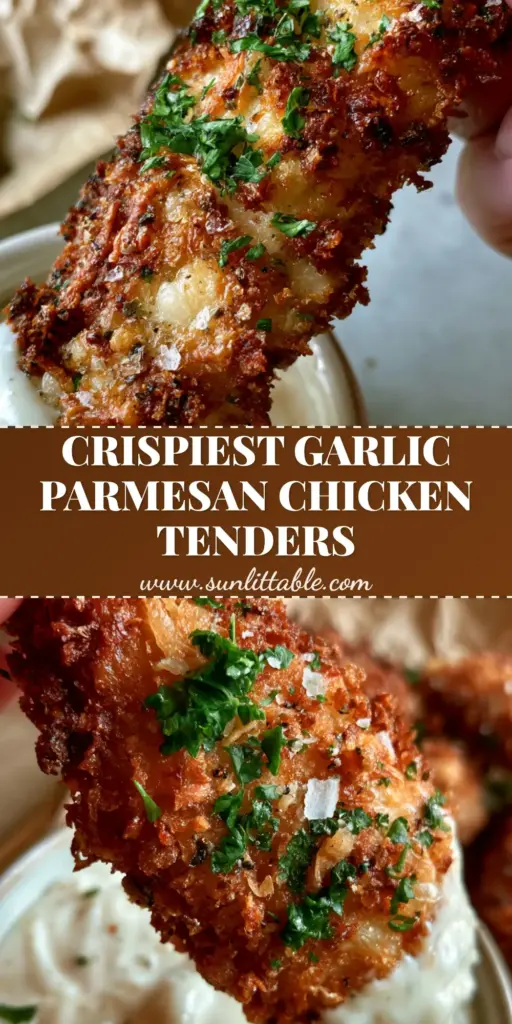 Chicken Tenders with Parmesan Panko Crust and Garlic Aioli 4 A stack of crispy panko-crusted chicken tenders on brown parchment paper with garlic aioli.