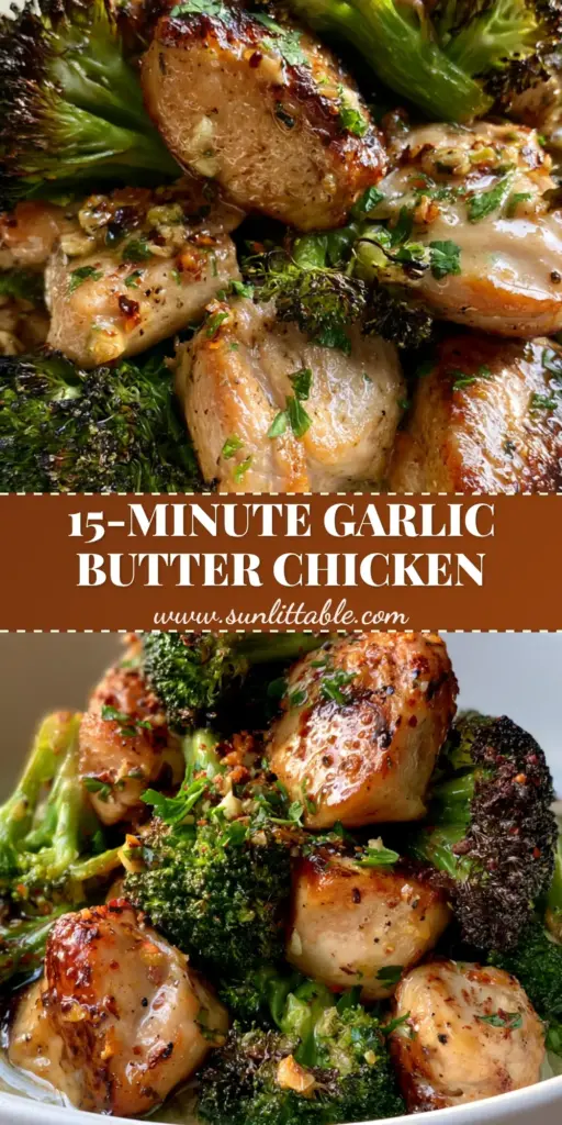 Air Fryer Chicken Bites and Broccoli with Garlic Butter 3 A high-angle shot of Air Fryer Chicken Bites and Broccoli in a white bowl, featuring golden-brown chicken and charred broccoli tips with garlic butter. (Air Fryer Chicken Bites and Broccoli)