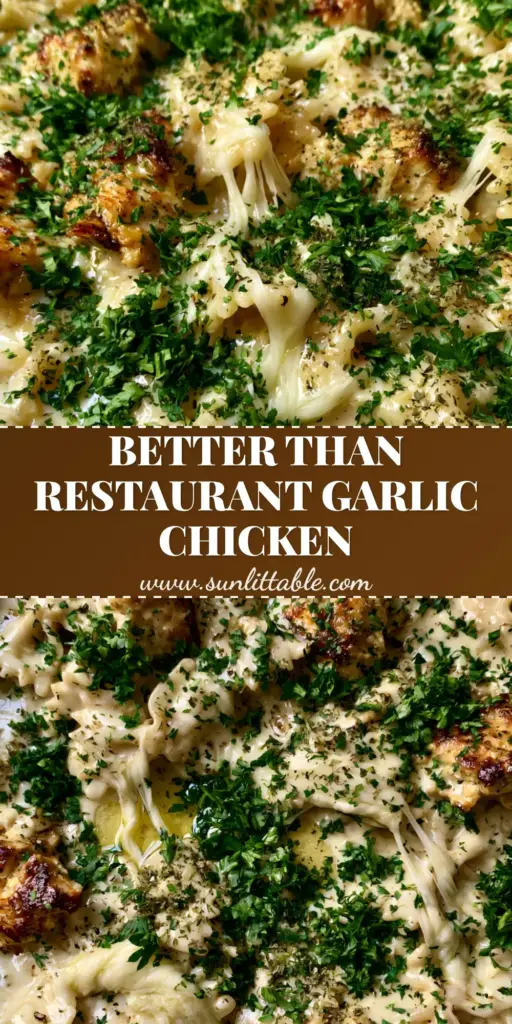 Mozzarella Garlic Butter Chicken Bowties: The Ultimate 20-Minute Creamy Dinner 4 A top-down view of Mozzarella Garlic Butter Chicken Bowties in a cast iron skillet with stretchy cheese pulls and golden chicken.