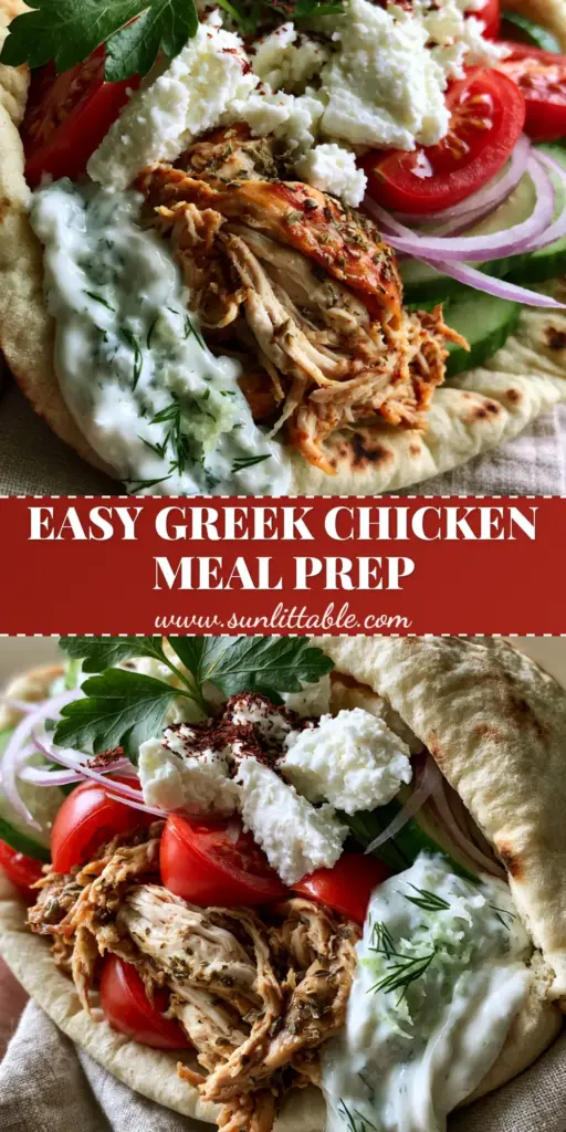 Crockpot Greek Chicken Pitas with Creamy Tzatziki 4 A handheld smartphone photo of a thick, charred Greek chicken pita overflowing with shredded chicken, tzatziki, cucumbers, and feta. (crockpot Greek chicken pitas)